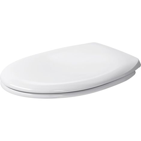 Duravit Sedile WC senza chiusura rallentata cerniere acciaio inox, bianco, 0064200000 (1/6)