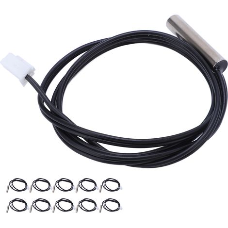 10 Stück 10K NTC-Thermistor-Temperaturfühler, wasserdicht, mit Kabel für Industrie und Landwirtschaft (1/5)