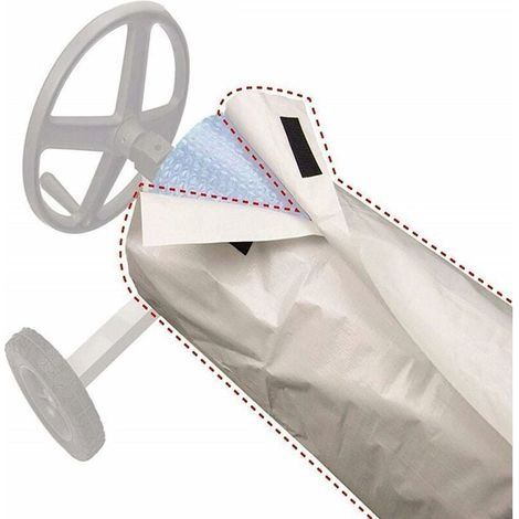 Bache de piscine, Couverture Enrouleur Bache Piscine en Tissu Imperméable,Couverture de Protection Piscine Extérieur Intérieur,Couverture pour Bache Solaire,Bache de Piscine Anti-Vent/Pluie/Poussière/ (1/4)