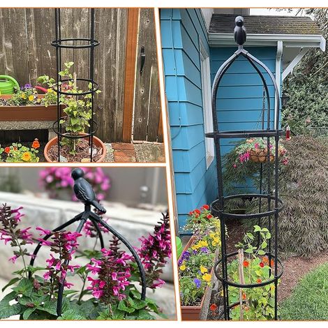 Garden Obelisk for Climbing Plants Obelisk Trellis Tower Garden Climbing Stand Metal for Indoor Outdoor Plants Vegetables Fruits (1/3)