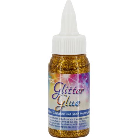 Glorex Glitterglue Flasche gold 60 ml Struktur- & Effektfarbe