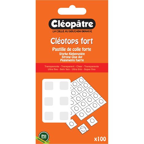 100 pastilles de colle forte transparente et permanente (1/3)