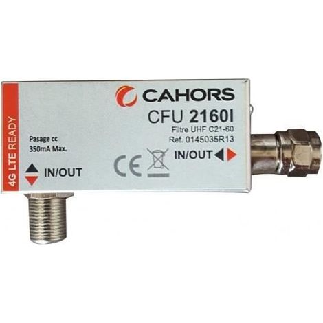 Filtre UHF - CAHORS - CFU 2160I - Intérieur - Réjection VHF - 4GLTE
