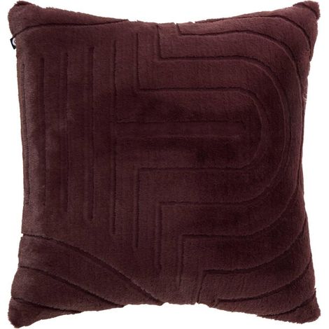 Coussin Imitation Fourrure "Arka" 45x45cm Marron (1/5)