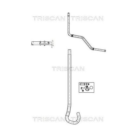 Tuyau hydraulique, direction TRISCAN 8516 16033 FORD 1377151 1403411 1424091
