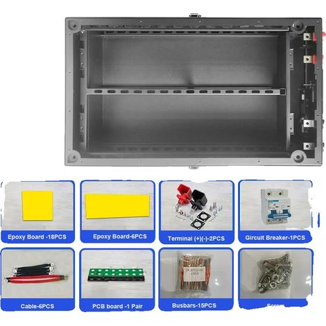 Kit de batterie Lifepo4, Équilibreur actif, Design personnalisable, JK 48V Noir Ktis (1/2)