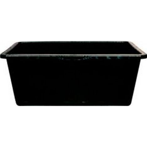 FP – Bac à mortier 90 l – Mélange régénéré en polyéthylène – Bord renforcé – Poignées ergonomiques – Graduation en litres