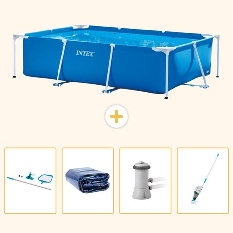 Intex Piscine Tubulaire Rectangulaire - 300x200x75 cm - 5-pièces S149 (1/5)