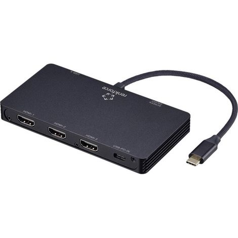 [GEBRAUCHT] B-Ware Renkforce USB-C Dockingstation RF-USBHA-550 HDMI 3-fach Power Delivery schwarz (1/2)