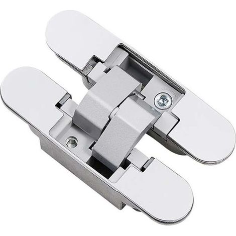 Charnière Invisible pour Portes, Lot de 2 charnières Invisibles pour Portes Lourdes, Charge de 40 kg, Ouverture de 180º (1/4)