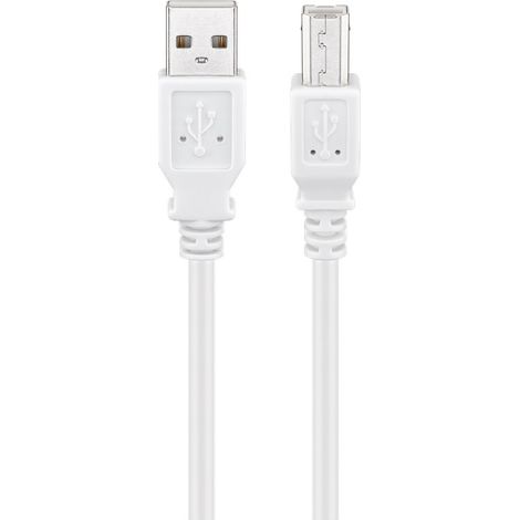 Goobay 96186 cable USB USB 2.0 1 m USB A USB B Blanco