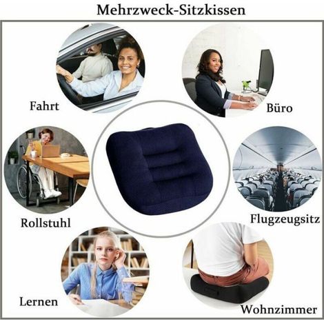 Rehausseur de siège - Orthopédique - 40 x 40 cm - Ergonomique - Antidérapant - Confortable (1/5)