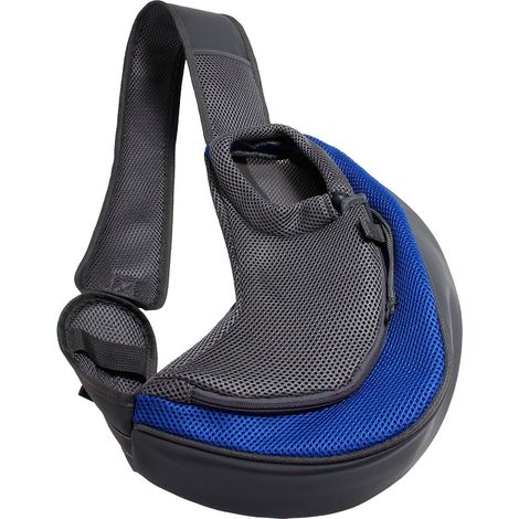 Haustiertransportbox, tragbare Brusttasche für Katzen und Hunde, atmungsaktives Netzgewebe, Sicherheitsverschluss, verstellbarer Schultergurt, für kleine Hunde, Welpen, Kätzchen, Reisen, Wandern.