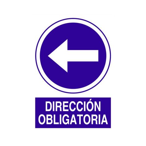 Señal obligación de Dirección obligatoria (flecha izquierda) Poliestireno 297X210
