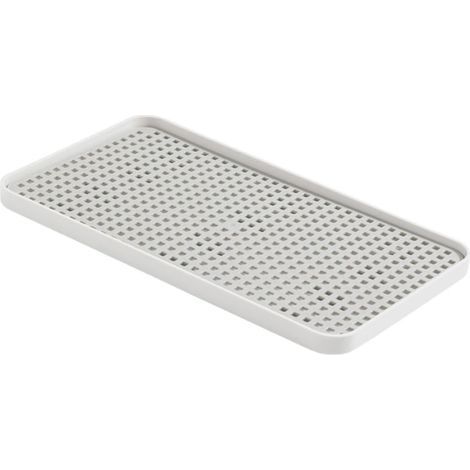 Vassoio scolapiatti in plastica a doppio strato per ciotole e tazze, facile da pulire e pratico per riporre gli utensili da cucina. (1/5)