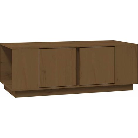 Maison Exclusive - Mesa de centro madera maciza de pino marrón mi (1/5)