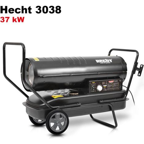 Canon à chaleur diesel 37kW – Surface de chauffage 295m² – Thermostat réglable – Protection contre surchauffe – Déplacement facile – Hecht