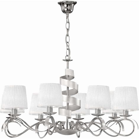Lampadario Candellux Denis 38-23452 cromato bianco 8xE14 (1/2)