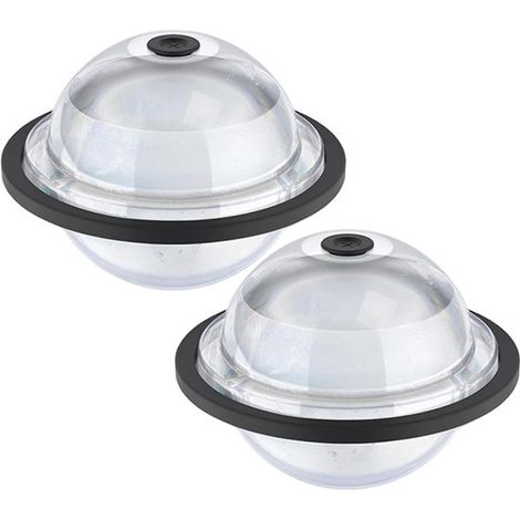 Vaschette per cubetti di ghiaccio grandi, 2 vaschette per cubetti di ghiaccio, vaschette per cubetti di ghiaccio rotonde grandi, cubetti rotondi, facili da rimuovere, riutilizzabili, bagno d'acqua fre (1/5)