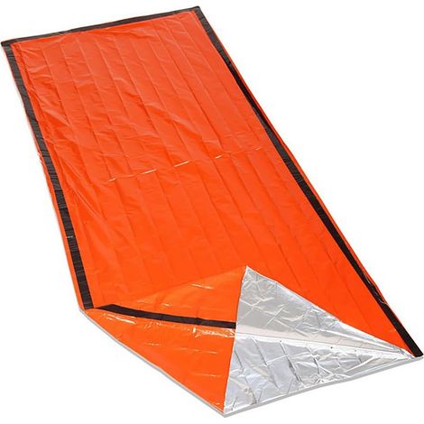 Emergency sleeping bag, suitable for hiking and outdoor camping, dimensions 21090 cm, orange.