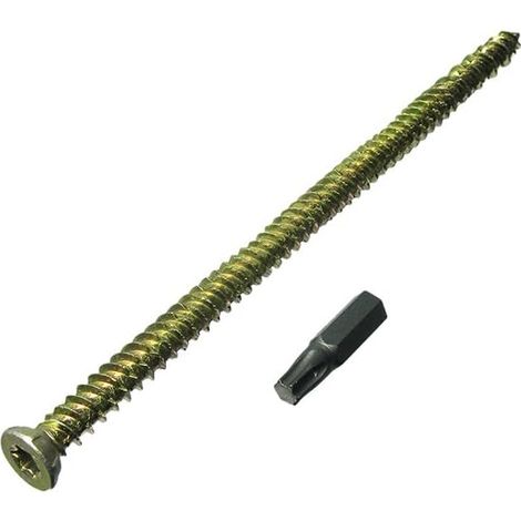 One Stop DIY Lot de 10 vis pour cadre de porte et fenêtre avec embouts Torx 7,5 mm 62 mm