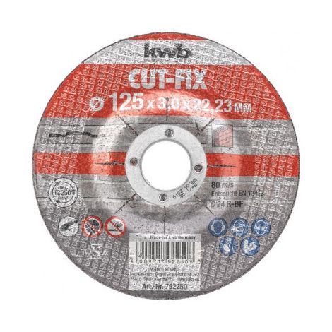 Discos de corte kwb Cut Fix 125 mm piedra pack múltiple