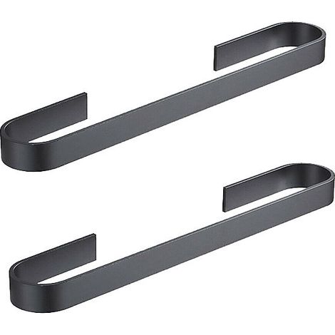 2PCS Porte-serviettes porte-étagère mural salle de bain auto-adhésif suspendu étagère étagère accessoires de salle,45cm (1/5)