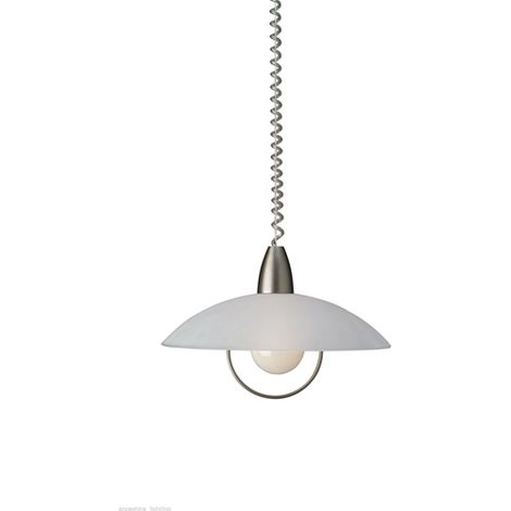REMERO Cupola vetro satin bianco con anello met. diam.  40 cm