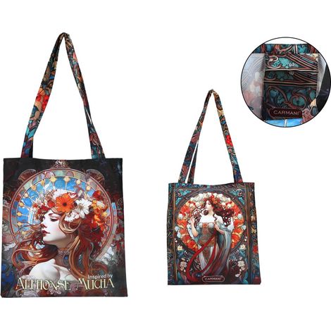Carmani, Schultertasche/kleine Einkaufstasche - Alfons Mucha (1/4)