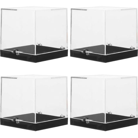 Vitrines en plastique transparent pour l'exposition de spécimens minéraux, avec 16 boîtes de rangement incluses. (1/5)