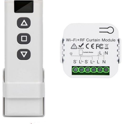 Module Volet Roulant Sans Fil Interrupteur Sans Fil pour Volets RoulantStores Composé dune Télécommande RF Module Récepteur Max 100m de Portée (1/3)