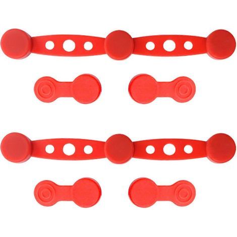 Boucle magnétique en silicone pour friteuse à air chaud, clip en silicone résistant à la chaleur pour sacs de cuisson de friteuse à air chaud, retrait facile, 2 pièces, rouge (1/5)