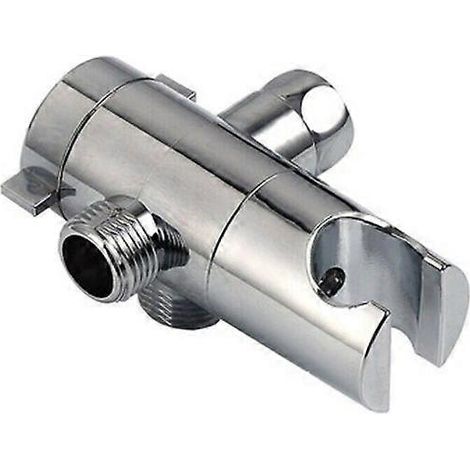 Inverseur de douche à 3 voies pour pommeaux de douche fixes et à main - Installation facile, ABS durable, finition chromée (1/4)