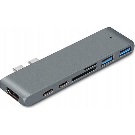 Station d'accueil USB Type-C pour MacBook Pro Air Adaptateur 4K HDTV Hub USB 3.0 Lecteur de carte Station d'accueil pour ordinateur portable Hub USB (1/5)
