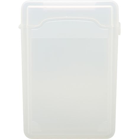 Boîtier de protection pour disque dur externe 3,5 pouces, blanc translucide, antichoc, antistatique, double disque, étui de rangement (1/5)