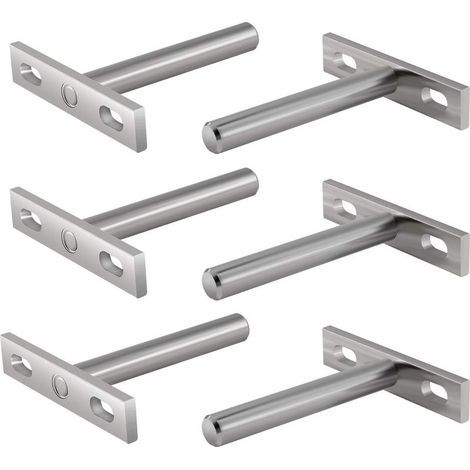 6 Pièces Supports en Métal pour Étagère Flottante,3 Pouces Fixations Cachées Plateau Flottant pour Mural (1/5)