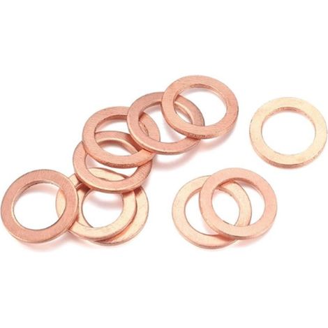 10 rondelle in rame classificazione metrica guarnizione rame 9 x 20 x 1 mm