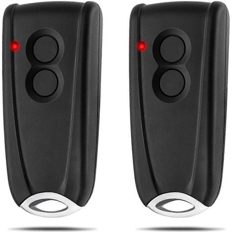 Lot de 2 télécommandes pour ouvre-porte de garage EcoStar compatible avec Hormann Liftronic - Noir (1/5)