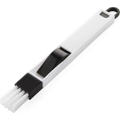 Brosse de nettoyage pour rainures de fenêtres (lot de 4), brosse détachable pour rails de fenêtres et de portes, avec pelle à poussière et outils de nettoyage pour écrans et claviers. (1/4)