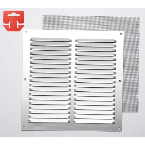 Rejilla con Mosquitera Aluminio 0.6 Natural 200x200mm (G)
