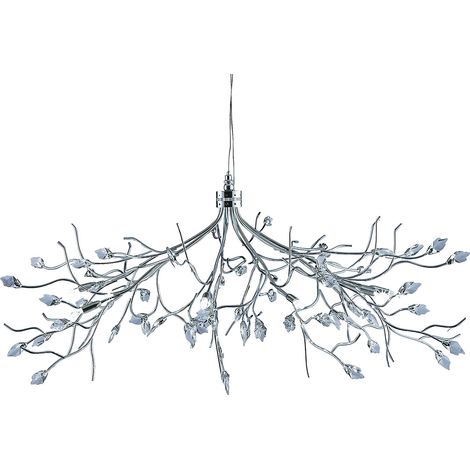Lampadario Contemporaneo Astbury Metallo Cromo Vetro 10 Luci G9 (1/5)