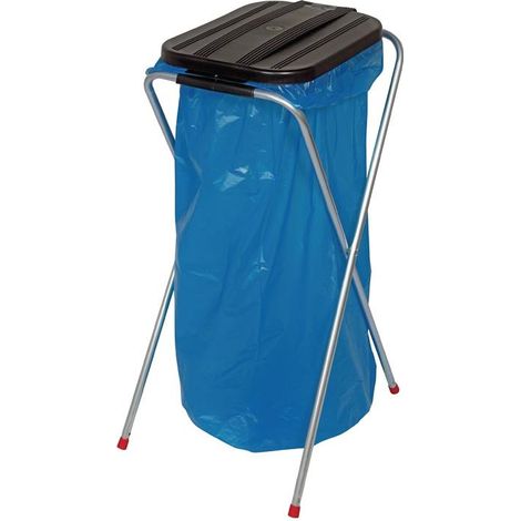 Collecteur de déchets H810 x L370 x P410 mm, couvercle noir 70-120 l (1/2)