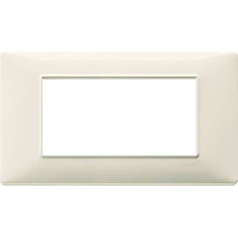 Placca Vimar Plana 4 moduli colore beige in tecnopolimero 14654.03