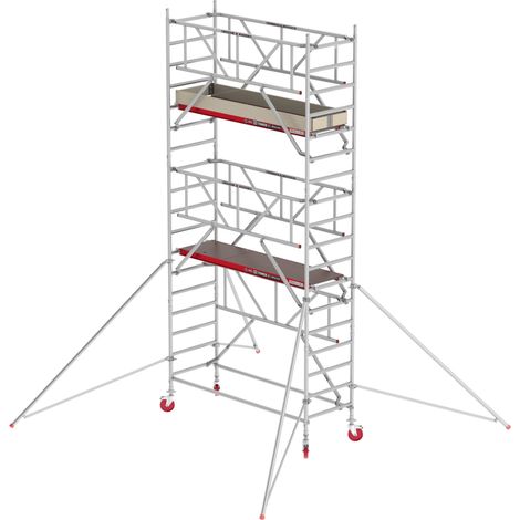 Altrex Fahrgerüst RS Tower 41 PLUS Aluminium mit Safe-Quick® und Holz-Plattform 6,20m AH breit 0,90x2,45m