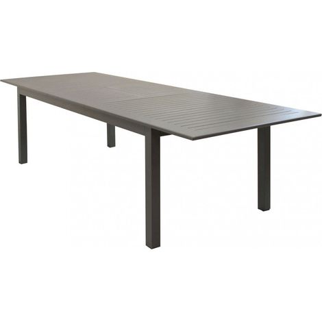 Tavolo Cuba Allungabile 220/280x100x75 h cm in Alluminio Taupe (1/5)