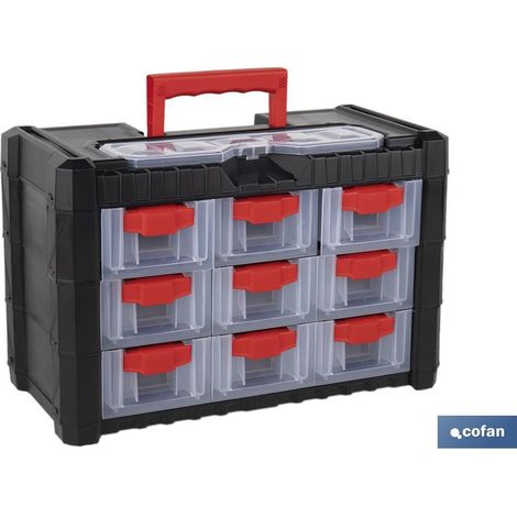 Armoire de 9 tiroirs 400 x 200 x 260 mm pour outils (1/4)