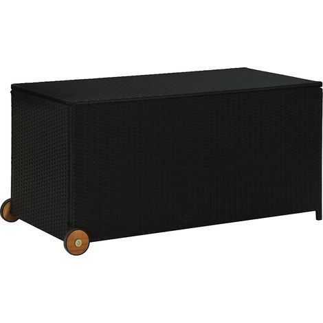Maison Exclusive - Contenitore da Giardino Nero 120x65x61 cm in Polyrattan