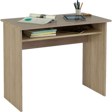 MB mesa de estudio 50x90cm k9465rz c/balda roble , Mesa de estudio de color roble Balda inferiorMedidas montada: 740x900x500mm Se caracteriza por ser un modelo de mesa (1/5)