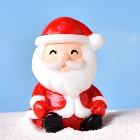 STATUE - STATUETTE Figurines de Nol vives Festal Colorfast Xmas Résine décorative Miniatures Décor de bureau style-12 3 (1/4)