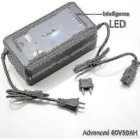 Chargeur intelligent pour batteries au plomb-acide 48 V, 60 V, 72 V et 96 V (50 Ah et 60 Ah). Compatible avec tricycles électriques, véhicules, vélos, scooters, quads et karts. (1/5)